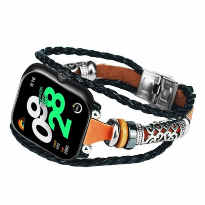 For Xiaomi Redmi Watch 4 Watch Band Retro Ethnic Style DIY Beaded Wrist Strap