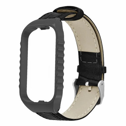 For Xiaomi Smart Band 8 Active Watch Band Bamboo Texture Wrist Strap with Watch Case