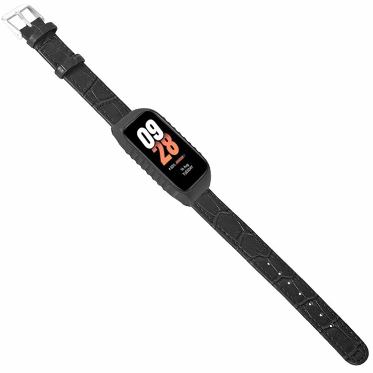 For Xiaomi Smart Band 8 Active Watch Band Bamboo Texture Wrist Strap with Watch Case