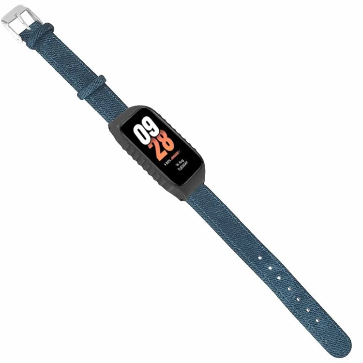 For Xiaomi Smart Band 8 Active Strap Replacement Denim Texture Band with Watch Case