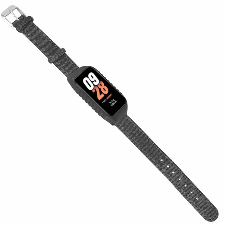 For Xiaomi Smart Band 8 Active Strap Replacement Denim Texture Band with Watch Case
