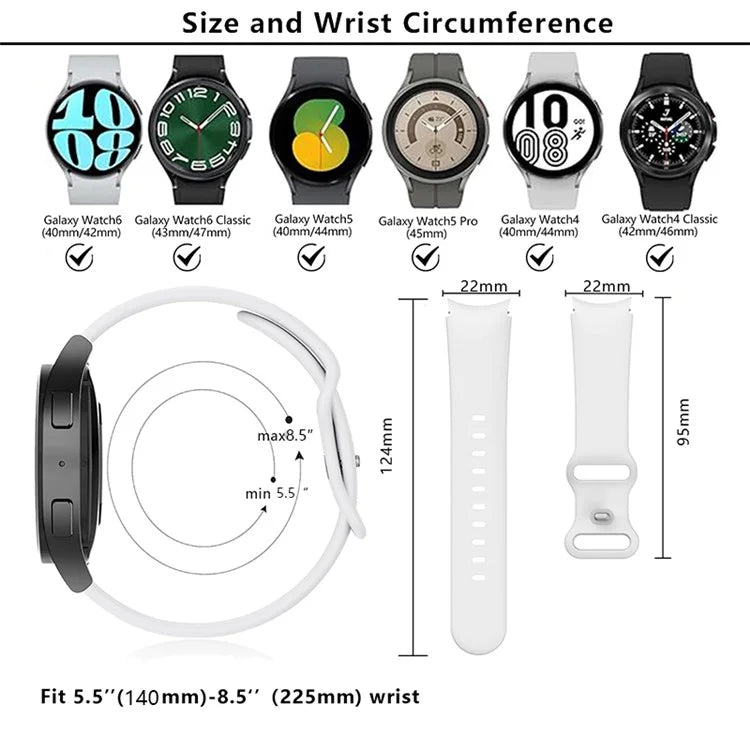 KALEBOL KLB-HDKGJ-001 For Samsung Galaxy Watch4 / Watch 5 / Watch6 Watch Strap Butterfly Buckle Silicone Band