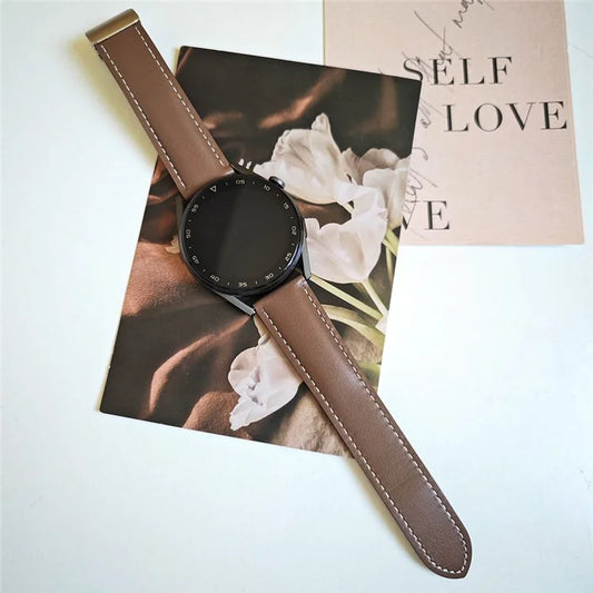 20mm Universal Strap Replacement Cow Leather Watch Band with Magnetic Buckle