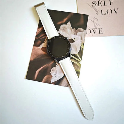 22mm Universal Replacement Wrist Band Magnetic Cow Leather Strap