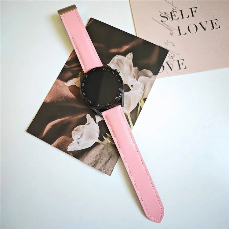 22mm Universal Replacement Wrist Band Magnetic Cow Leather Strap