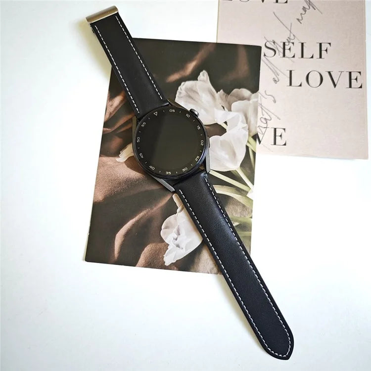 22mm Universal Replacement Wrist Band Magnetic Cow Leather Strap