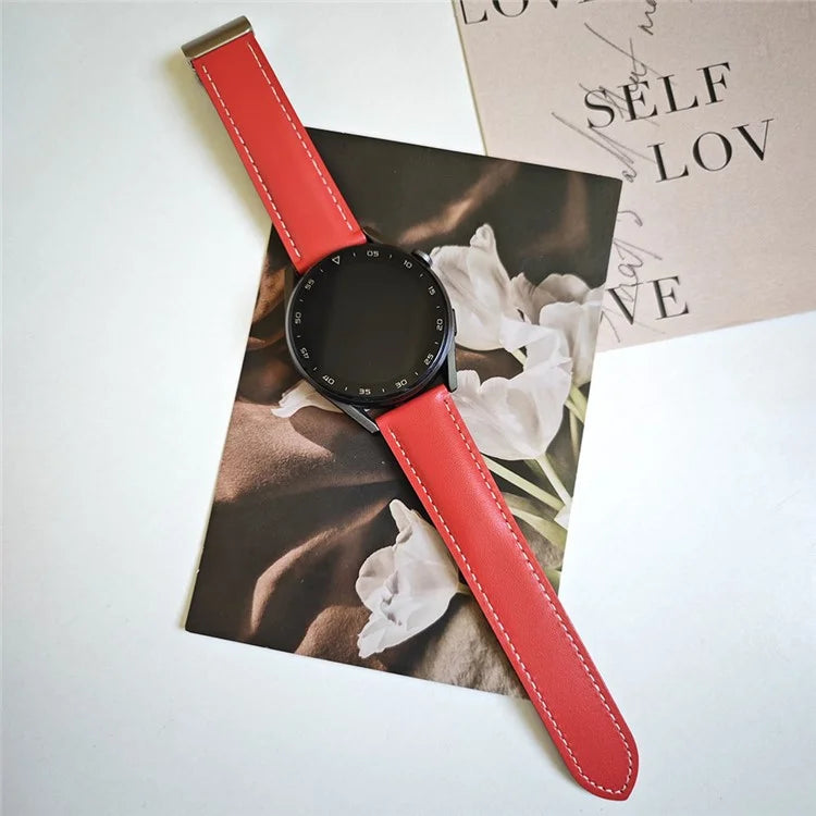 22mm Universal Replacement Wrist Band Magnetic Cow Leather Strap