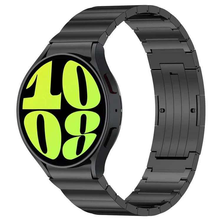 For Samsung Galaxy Watch6 / Watch6 Classic / Watch 5 Titanium Steel Watch Band Press Buckle Strap