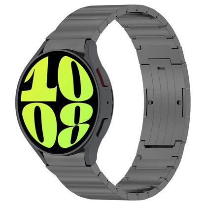 For Samsung Galaxy Watch6 / Watch6 Classic / Watch 5 Titanium Steel Watch Band Press Buckle Strap