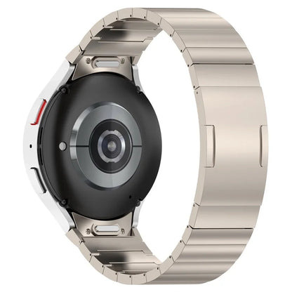 For Samsung Galaxy Watch6 / Watch6 Classic / Watch 5 Titanium Steel Watch Band Press Buckle Strap