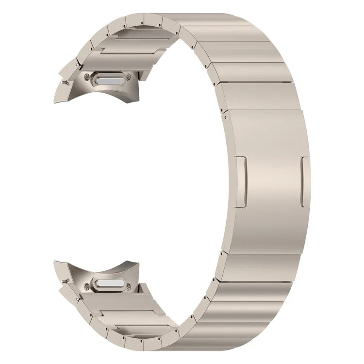 For Samsung Galaxy Watch6 / Watch6 Classic / Watch 5 Titanium Steel Watch Band Press Buckle Strap