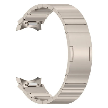 For Samsung Galaxy Watch6 / Watch6 Classic / Watch 5 Titanium Steel Watch Band Press Buckle Strap