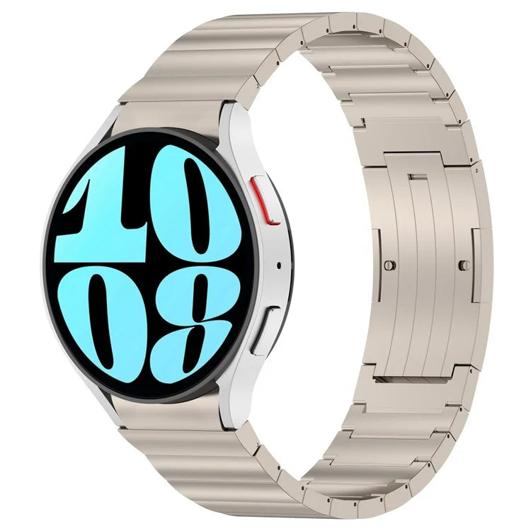 For Samsung Galaxy Watch6 / Watch6 Classic / Watch 5 Titanium Steel Watch Band Press Buckle Strap