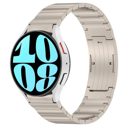 For Samsung Galaxy Watch6 / Watch6 Classic / Watch 5 Titanium Steel Watch Band Press Buckle Strap
