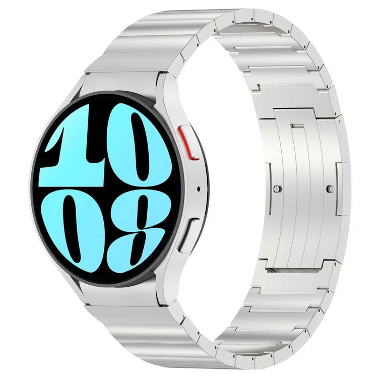 For Samsung Galaxy Watch6 / Watch6 Classic / Watch 5 Titanium Steel Watch Band Press Buckle Strap