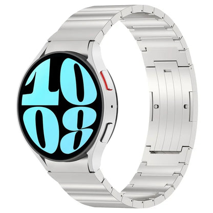 For Samsung Galaxy Watch6 / Watch6 Classic / Watch 5 Titanium Steel Watch Band Press Buckle Strap