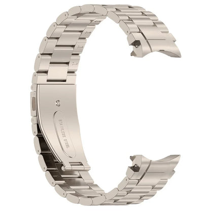 For Samsung Galaxy Watch6 / Watch6 Classic / Watch 5 Watch Band 3-Beads Titanium Steel Strap