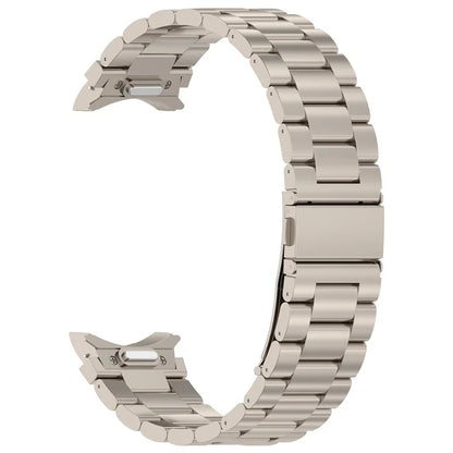 For Samsung Galaxy Watch6 / Watch6 Classic / Watch 5 Watch Band 3-Beads Titanium Steel Strap