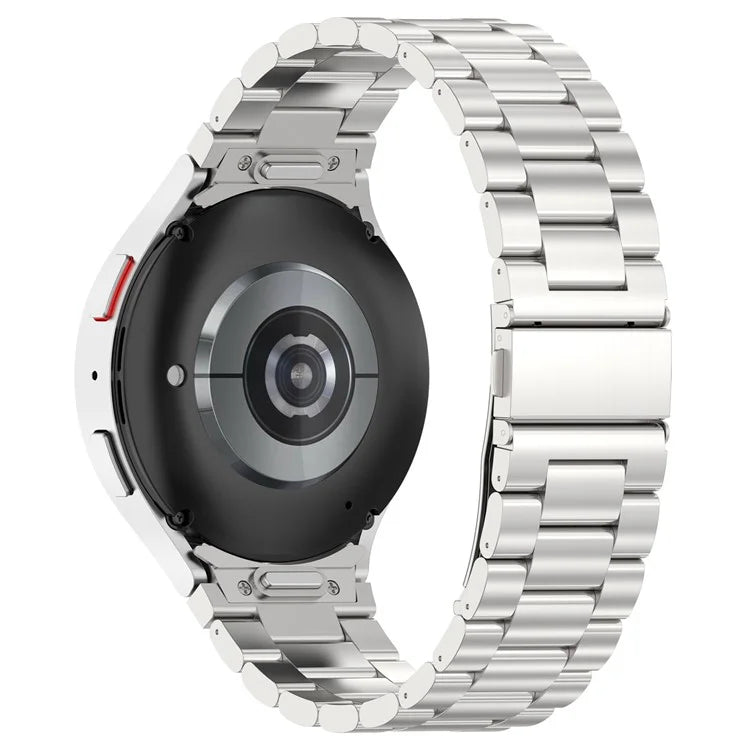 For Samsung Galaxy Watch6 / Watch6 Classic / Watch 5 Watch Band 3-Beads Titanium Steel Strap