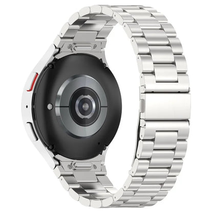 For Samsung Galaxy Watch6 / Watch6 Classic / Watch 5 Watch Band 3-Beads Titanium Steel Strap