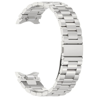 For Samsung Galaxy Watch6 / Watch6 Classic / Watch 5 Watch Band 3-Beads Titanium Steel Strap
