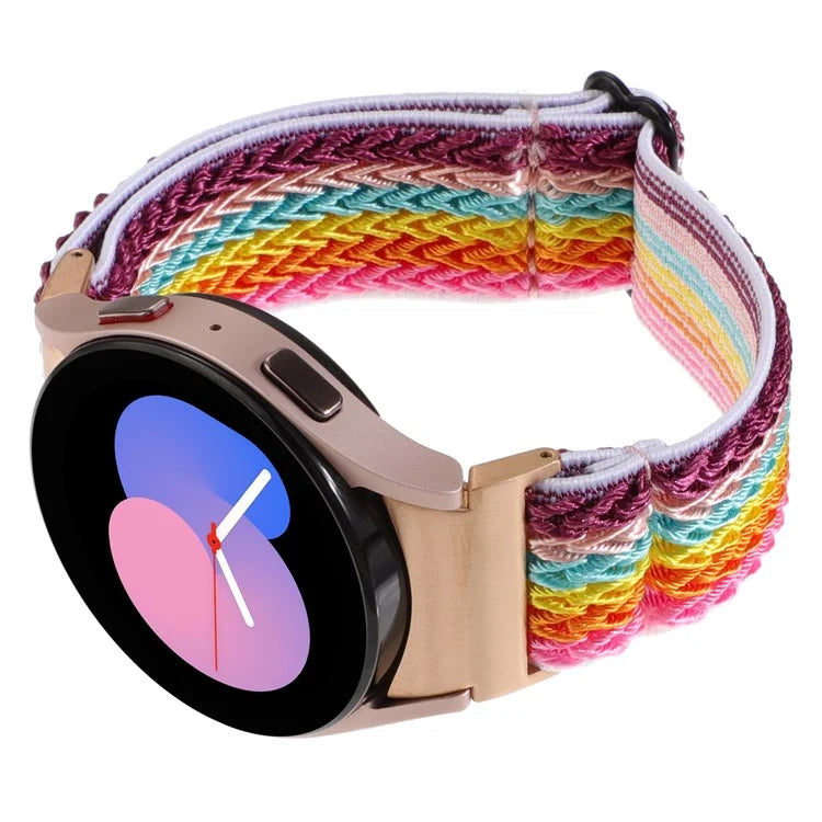 For Samsung Galaxy Watch6 / Watch6 Classic / Watch 5 Wave Shape Watch Strap Braided Wrist Band