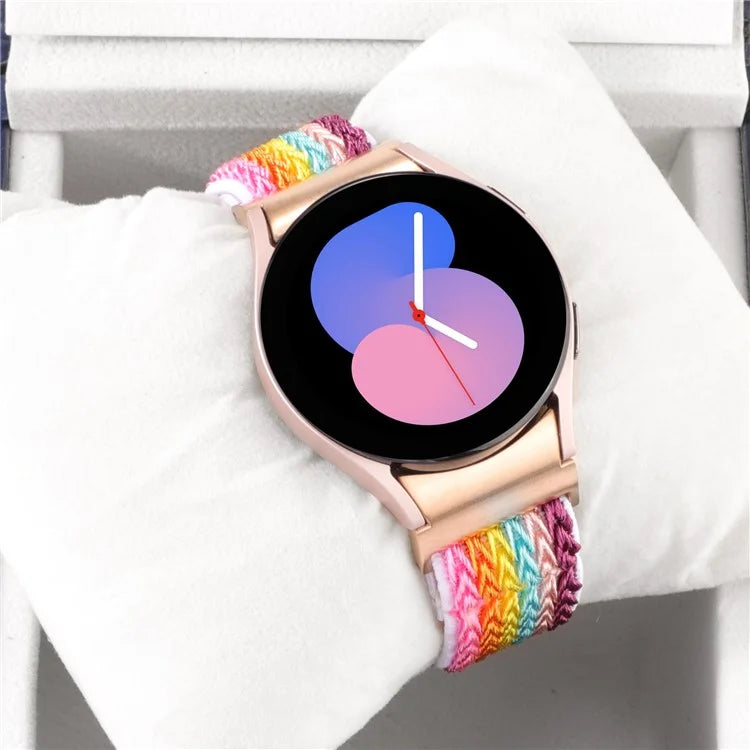 For Samsung Galaxy Watch6 / Watch6 Classic / Watch 5 Wave Shape Watch Strap Braided Wrist Band