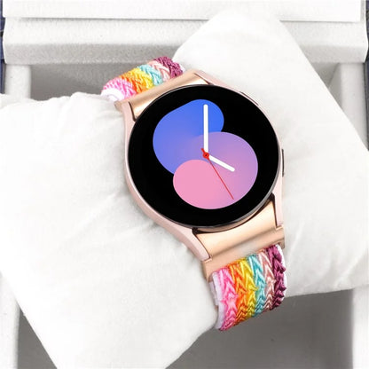 For Samsung Galaxy Watch6 / Watch6 Classic / Watch 5 Wave Shape Watch Strap Braided Wrist Band