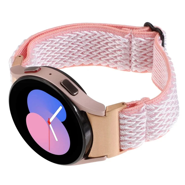 For Samsung Galaxy Watch6 / Watch6 Classic / Watch 5 Wave Shape Watch Strap Braided Wrist Band