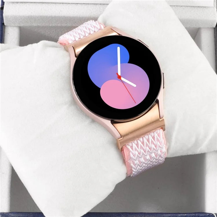 For Samsung Galaxy Watch6 / Watch6 Classic / Watch 5 Wave Shape Watch Strap Braided Wrist Band