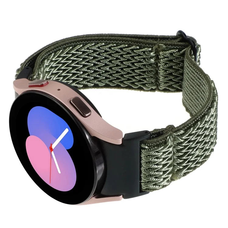 For Samsung Galaxy Watch6 / Watch6 Classic / Watch 5 Wave Shape Watch Strap Braided Wrist Band