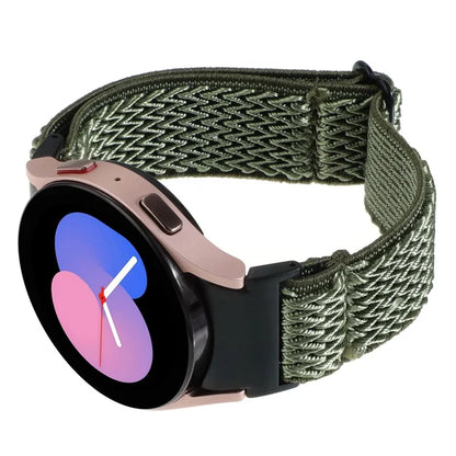 For Samsung Galaxy Watch6 / Watch6 Classic / Watch 5 Wave Shape Watch Strap Braided Wrist Band