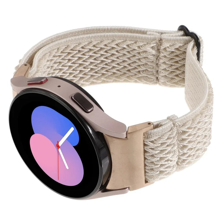 For Samsung Galaxy Watch6 / Watch6 Classic / Watch 5 Wave Shape Watch Strap Braided Wrist Band