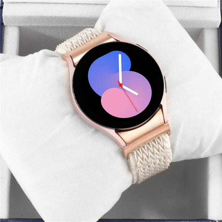For Samsung Galaxy Watch6 / Watch6 Classic / Watch 5 Wave Shape Watch Strap Braided Wrist Band
