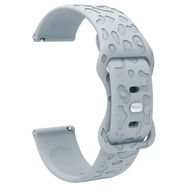 For Coros Pace 3 / Apex 46mm / Apex Pro Silicone Band 22mm Leopard Texture Watch Strap
