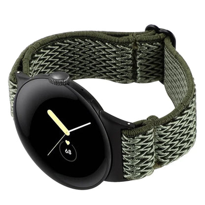 For Google Pixel Watch 2 / Pixel Watch Nylon Braided Watch Band Wave Wrist Strap