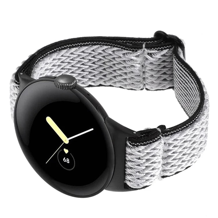 For Google Pixel Watch 2 / Pixel Watch Nylon Braided Watch Band Wave Wrist Strap