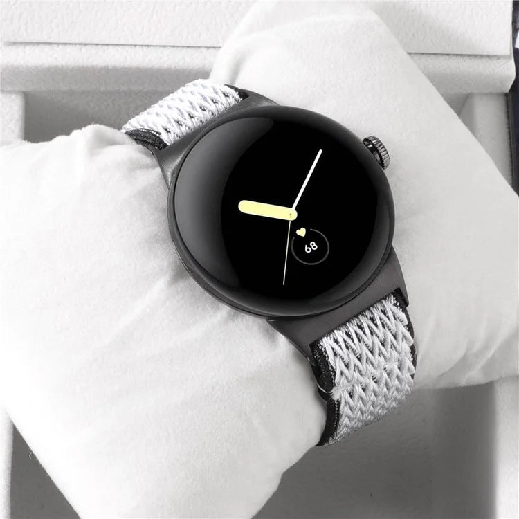 For Google Pixel Watch 2 / Pixel Watch Nylon Braided Watch Band Wave Wrist Strap