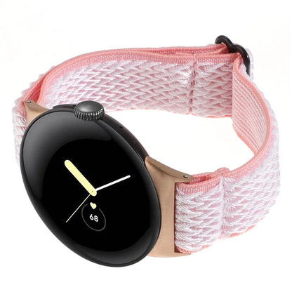 For Google Pixel Watch 2 / Pixel Watch Nylon Braided Watch Band Wave Wrist Strap