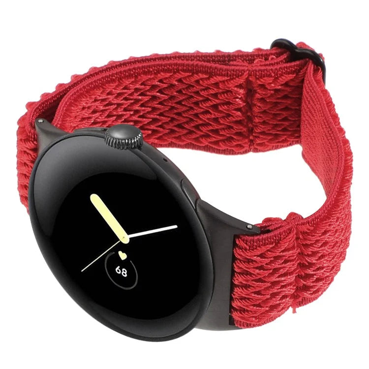For Google Pixel Watch 2 / Pixel Watch Nylon Braided Watch Band Wave Wrist Strap