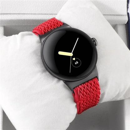 For Google Pixel Watch 2 / Pixel Watch Nylon Braided Watch Band Wave Wrist Strap