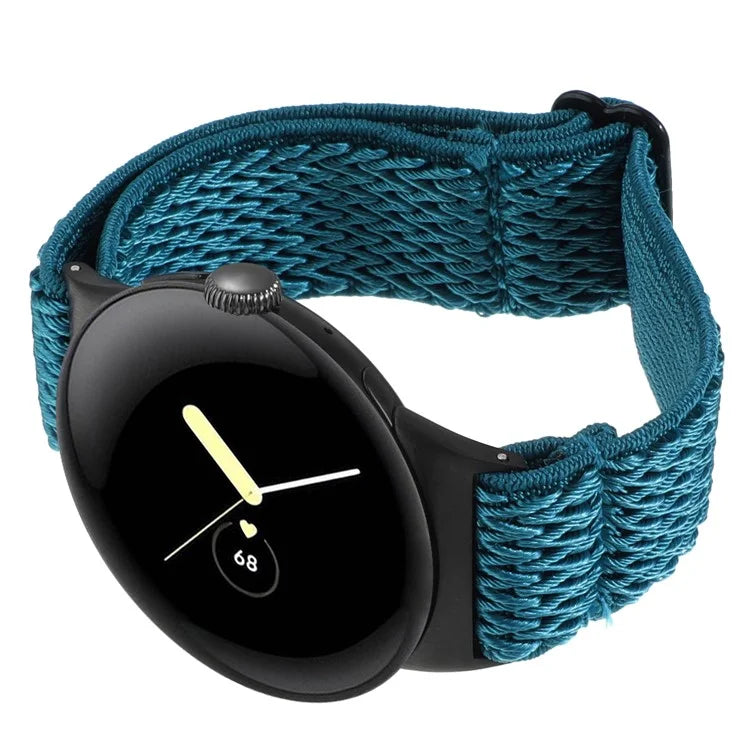 For Google Pixel Watch 2 / Pixel Watch Nylon Braided Watch Band Wave Wrist Strap