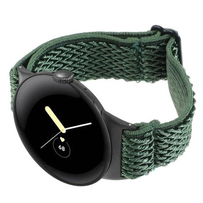 For Google Pixel Watch 2 / Pixel Watch Nylon Braided Watch Band Wave Wrist Strap