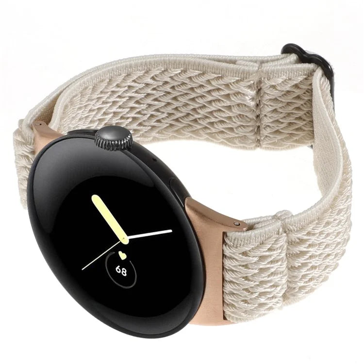 For Google Pixel Watch 2 / Pixel Watch Nylon Braided Watch Band Wave Wrist Strap