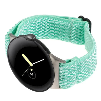 For Google Pixel Watch 2 / Pixel Watch Nylon Braided Watch Band Wave Wrist Strap