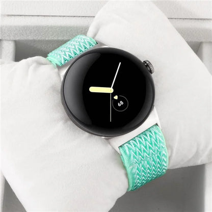 For Google Pixel Watch 2 / Pixel Watch Nylon Braided Watch Band Wave Wrist Strap