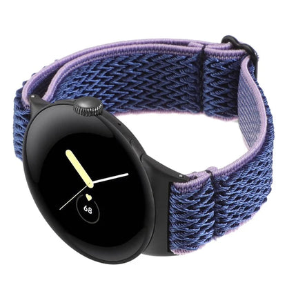 For Google Pixel Watch 2 / Pixel Watch Nylon Braided Watch Band Wave Wrist Strap