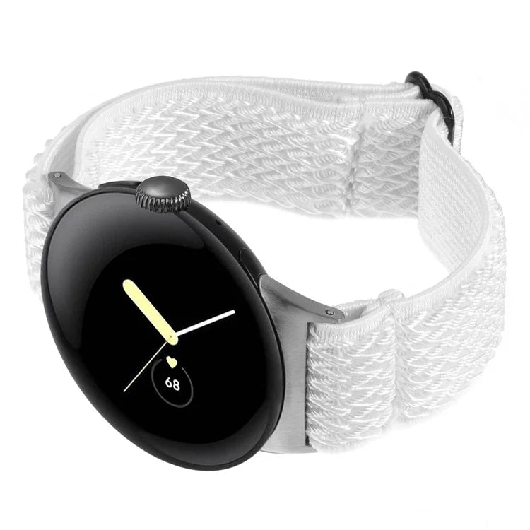 For Google Pixel Watch 2 / Pixel Watch Nylon Braided Watch Band Wave Wrist Strap