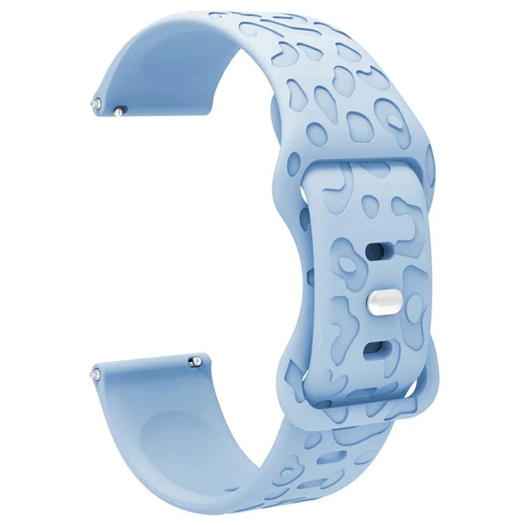 For Garmin Venu 2 Plus / vivoactive 5 20mm Silicone Watch Band Leopard Texture Adjustable Strap