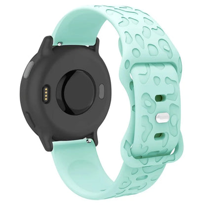 For Garmin Venu 2 Plus / vivoactive 5 20mm Silicone Watch Band Leopard Texture Adjustable Strap